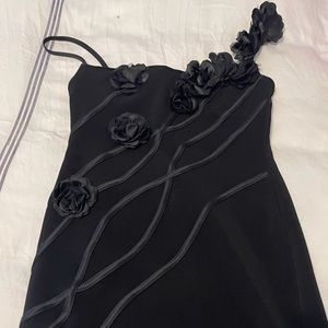 Black mini tadashi dress spaghetti strap size S